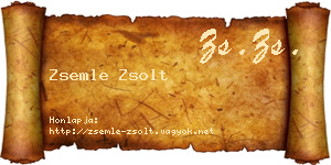 Zsemle Zsolt névjegykártya
